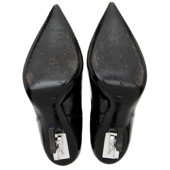 Yves Saint Laurent Glossy Black Heeled Boots - Picture 4 of 8